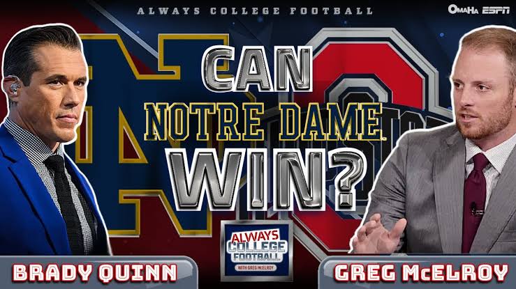 Brady Quinn: Stooping Ohio State’s Run Game is Notre Dame’s Toughest Task…..