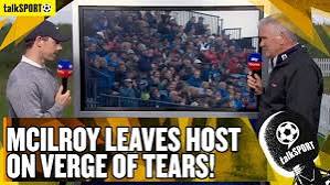 Rory McIlroy, who had threatened to hit himself, left the TV host with tears in his eyes.